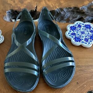 CROCS Women's Black Rubber Sandals